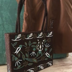 Brwn/beaded bag by Kimberly Alan.